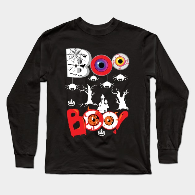Boo BOo Long Sleeve T-Shirt by Riyadkhandaker